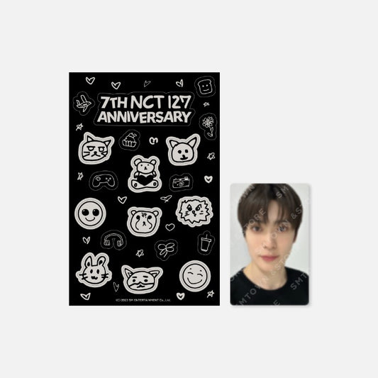 NCT 127 7th Anniversary Glow-In-The-Dark Sticker & Photo Card Set