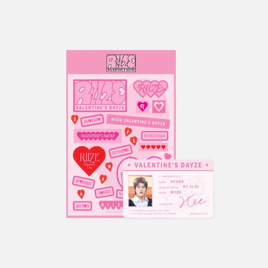 RIIZE [VALENTINE'S DAYZE] Removable Sticker + ID Card Set (Random)