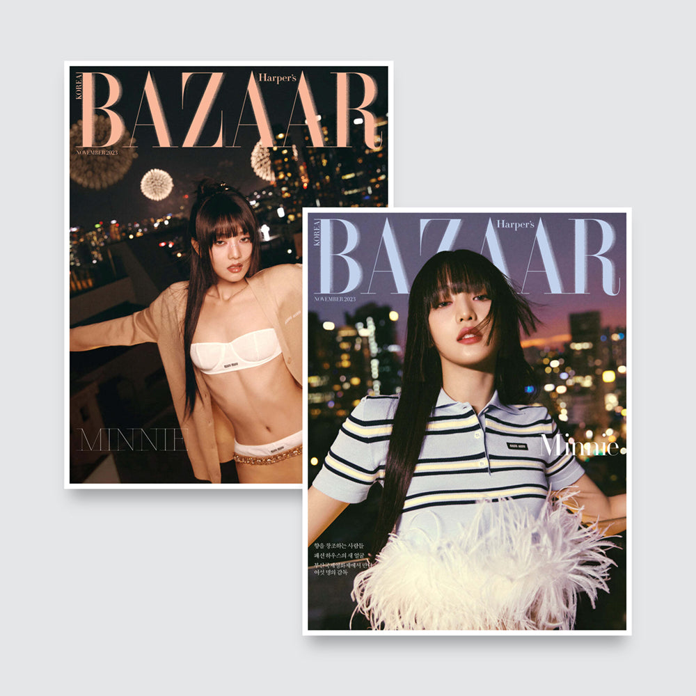 BAZAAR Korea Magazine November 2023 : IVE Wonyoung & (G)I-DLE Minnie Cover