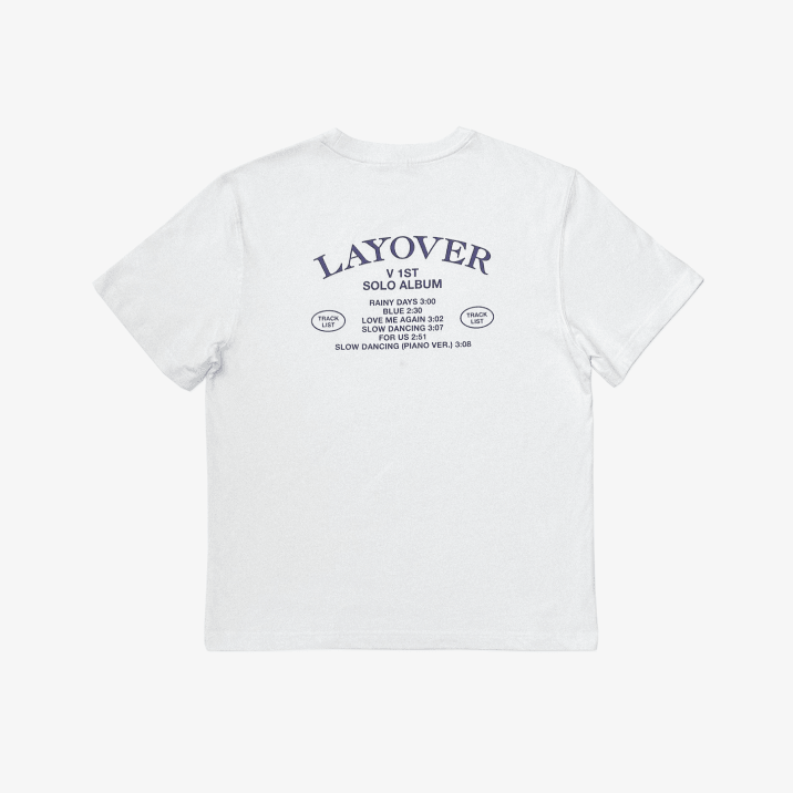 BTS V [LAYOVER] S/S T-Shirt (Layover) (White)