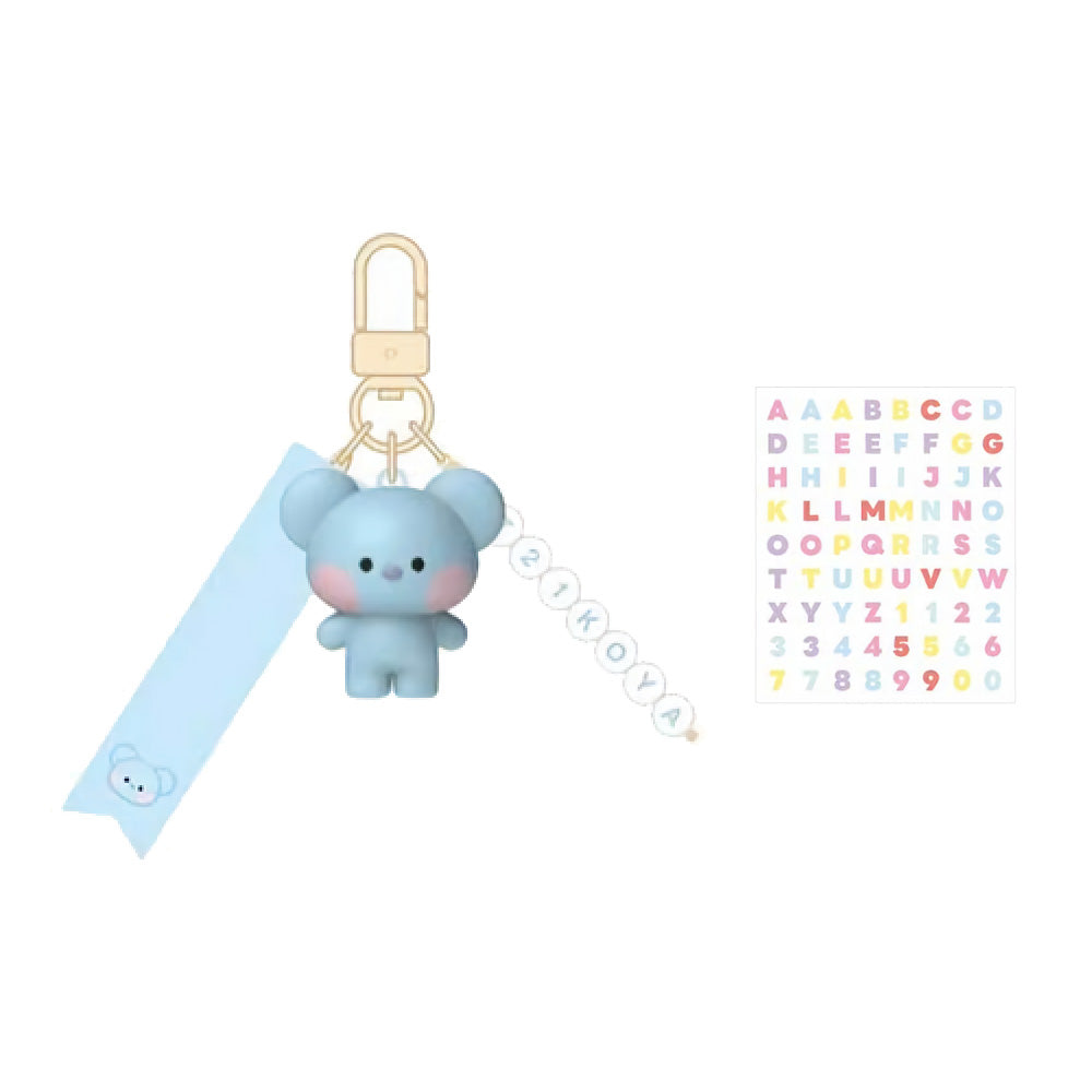 BT21 minini Initial Figure Strap Keyring Key Holder