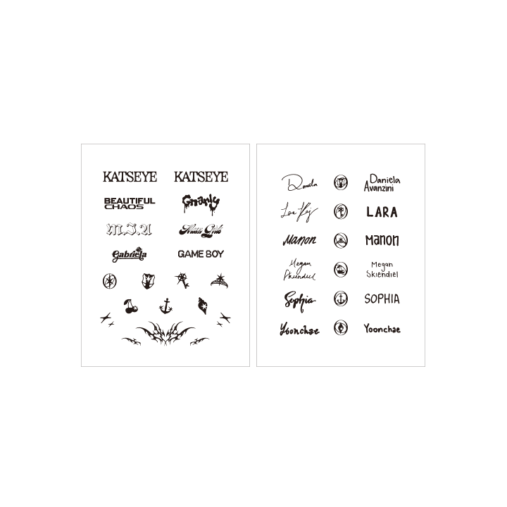 KATSEYE [BEAUTIFUL CHAOS] Tattoo Sticker