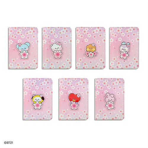BT21 [Spring Days Cherry Blossom] Leather Patch Passport Cover