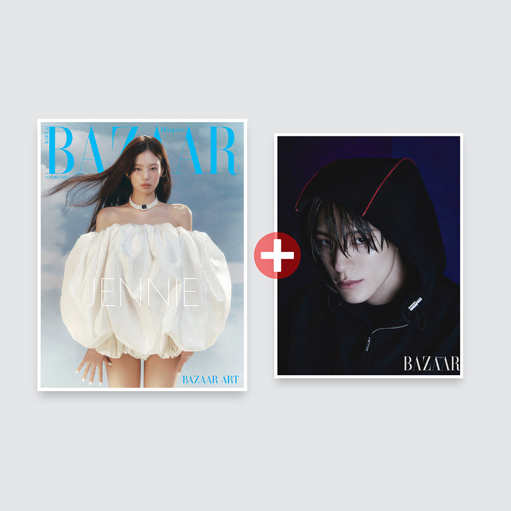 BAZAAR Korea Magazine October 2023 : BLACKPINK Jennie & NCT Jeno Cover