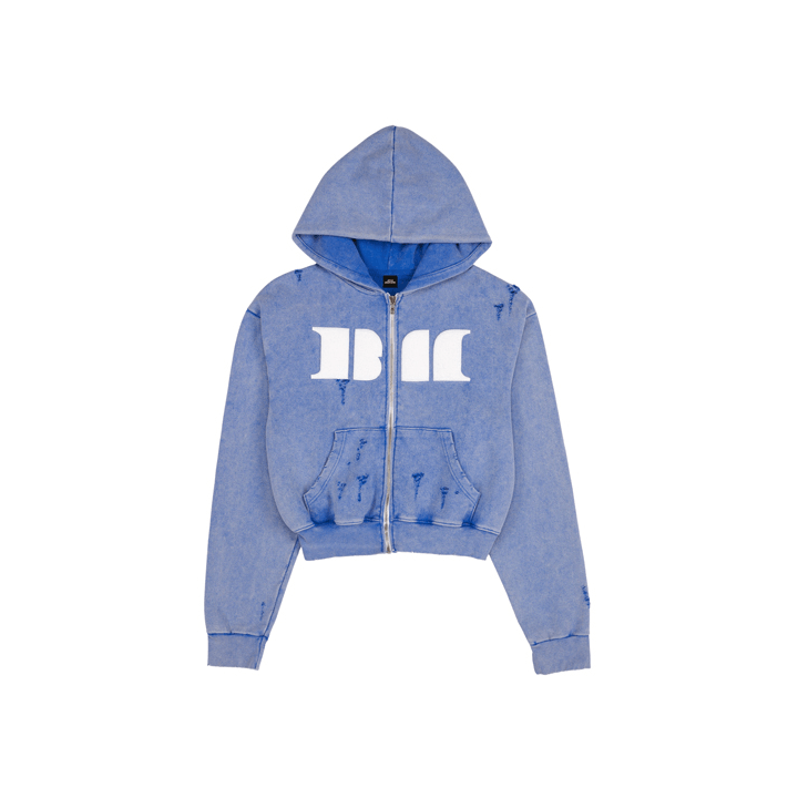 BABYMONSTER [1st World Tour: HELLO MONSTERS] Sweat Zip-Up Hoodie (Blue)