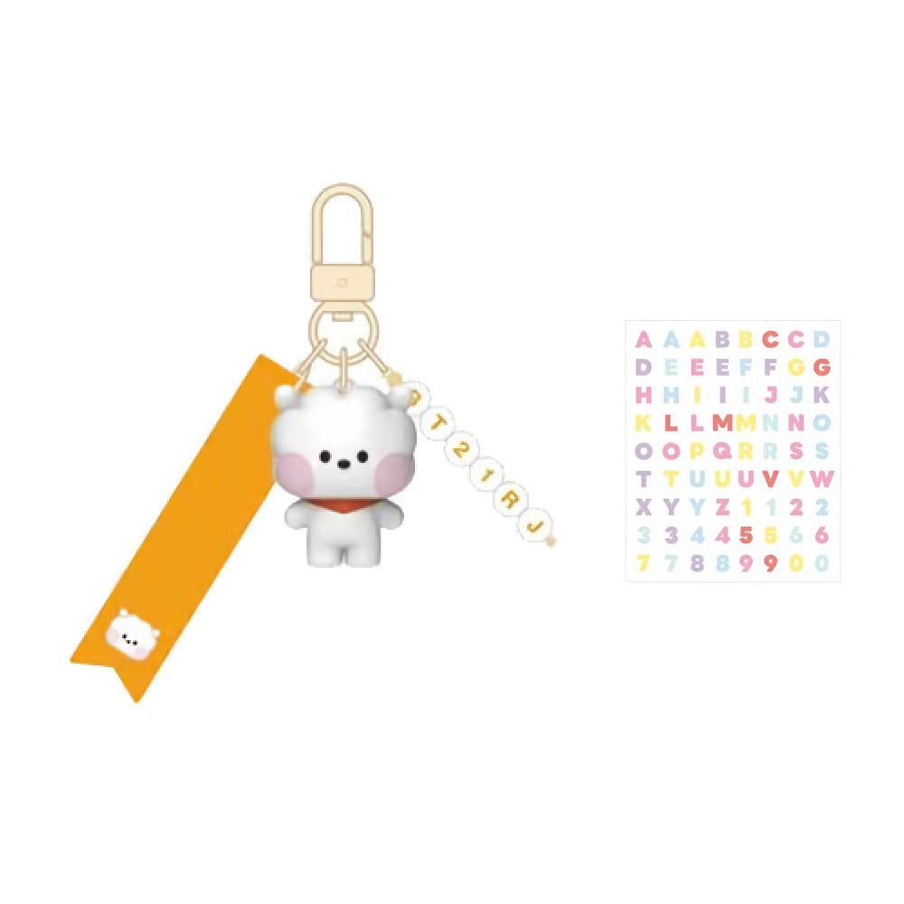 BT21 minini Initial Figure Strap Keyring Key Holder