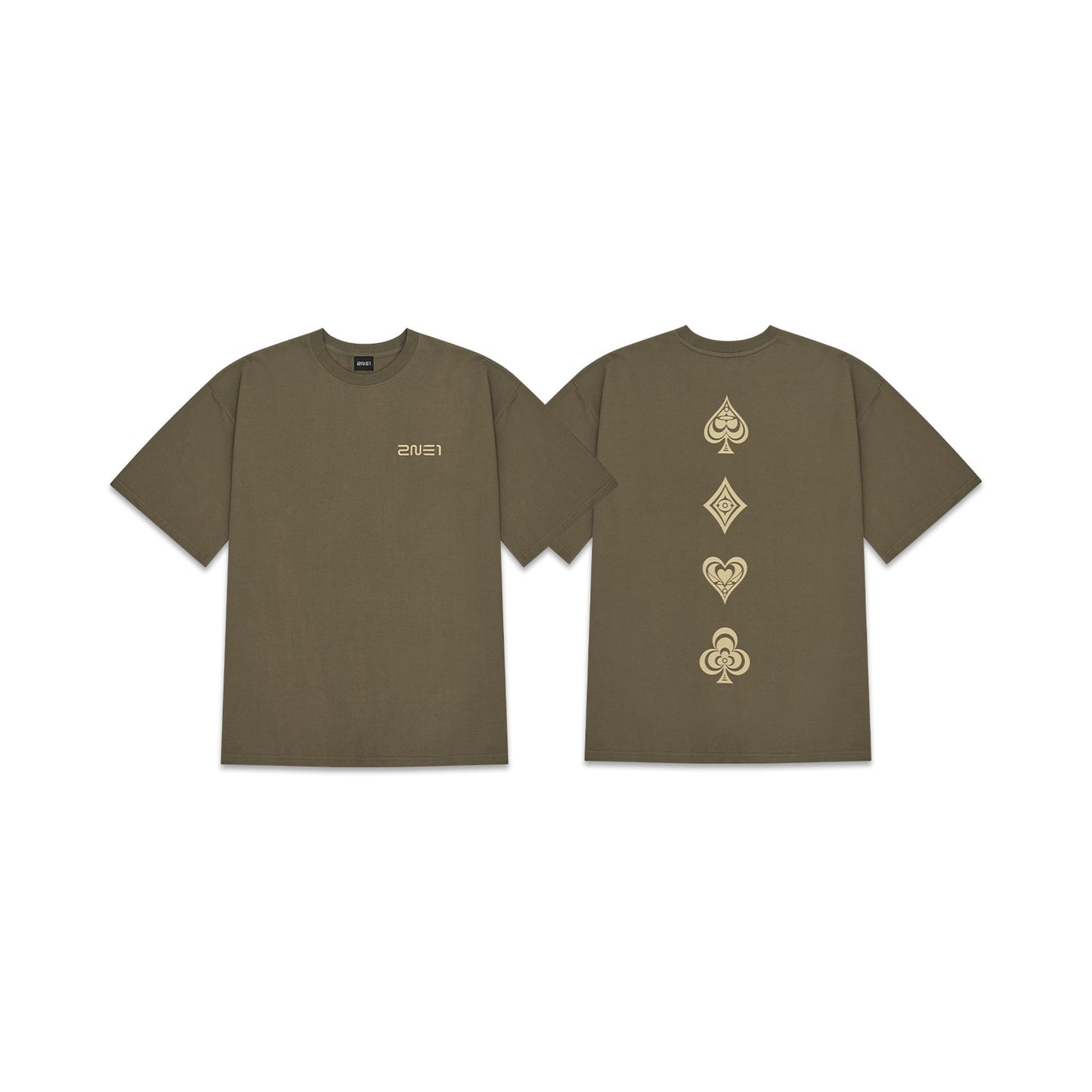 2NE1 [WELCOME BACK] Graphic T-Shirt (Khaki)