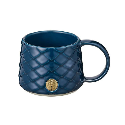 Starbucks Korea Dragon Blue Scale Mug 355ml