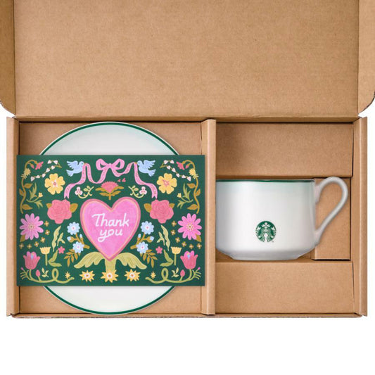 Starbucks Korea [Say Thanks] Flower Mug & Saucer 260ml