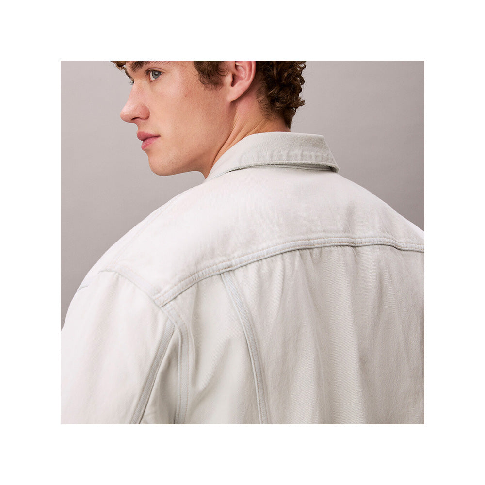 BTS JUNGKOOK X Calvin Klein 90s Trucker Jacket (White Blue)
