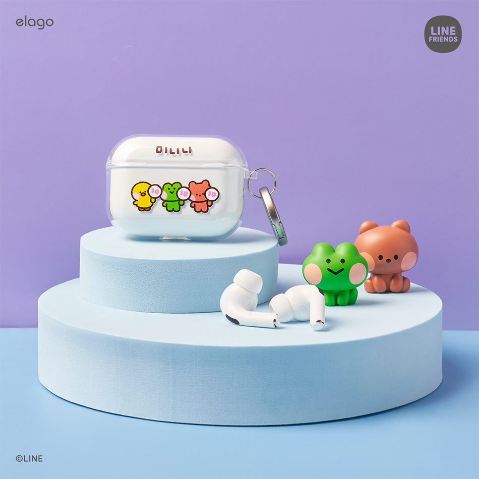 LINE FRIENDS Minini Airpods Pro 1, 2 Clear Case