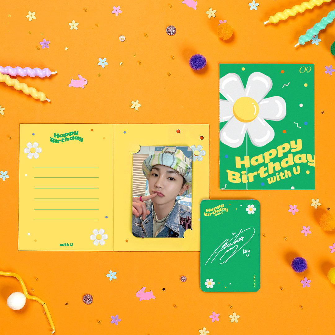 SHINee Key Artist Birthday Brooch & Birthday Card