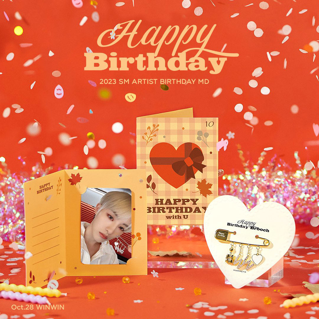 NCT WINWIN Artist Birthday Brooch & Birthday Card