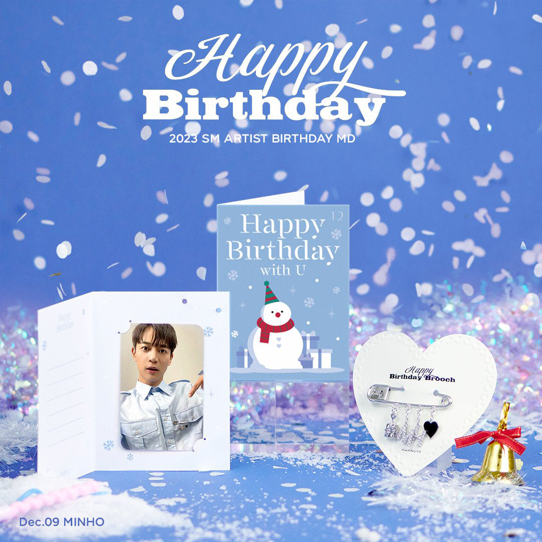 SHINee MINHO Artist Birthday Brooch & Birthday Card