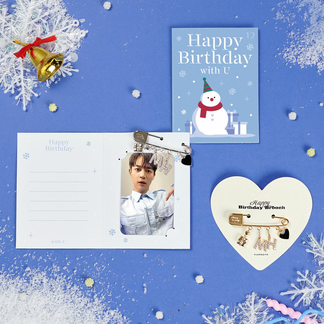 SHINee MINHO Artist Birthday Brooch & Birthday Card