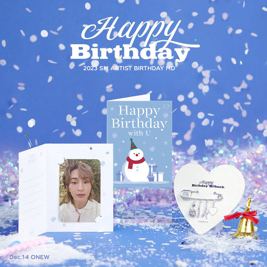SHINee ONEW Artist Birthday Brooch & Birthday Card