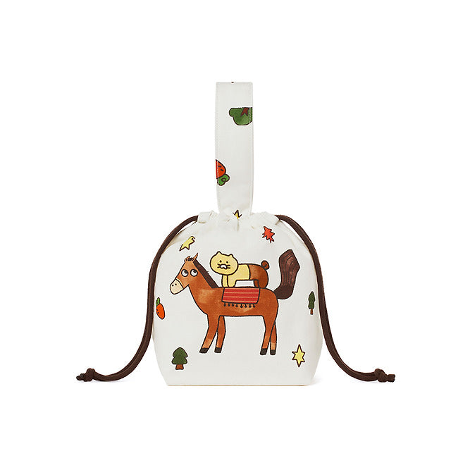 Kakao Friends [Lucky Pony Day] Choonsik Handle Pouch Bag