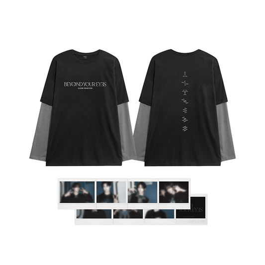 CLOSE YOUR EYES [BEYOND YOUR EYES] Layered Long Sleeve T-Shirt