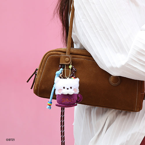 BT21 minini Latte Plush Keyring