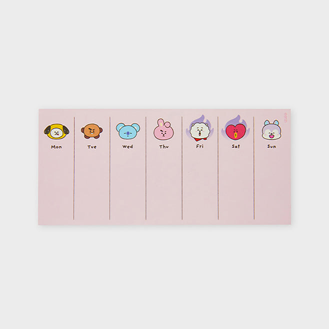 BT21 2024 Weekly Memopad