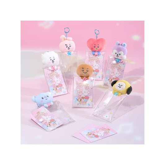 BT21 [Beyond the Journey] Clear Plush Doll Pouch Keyring