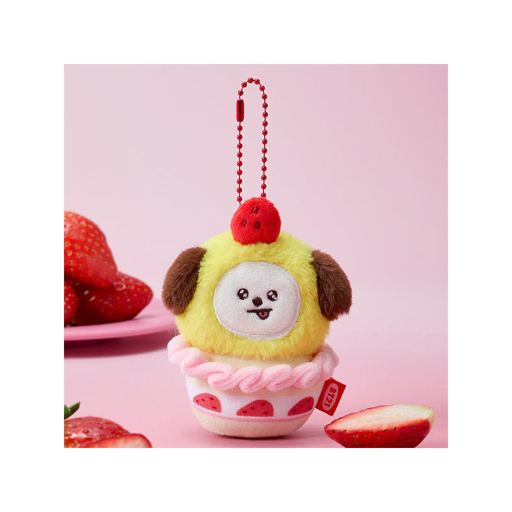 BT21 [Strawberry Party] Strawberry Tart Plush Doll Keyring