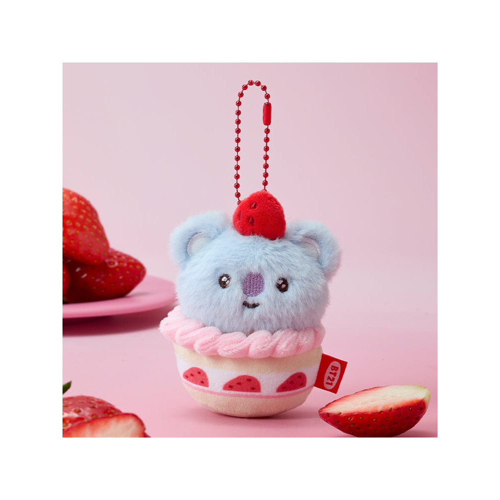 BT21 [Strawberry Party] Strawberry Tart Plush Doll Keyring