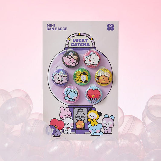 BT21 minini [LUCKY GATCHA] Mini Can Badge Set