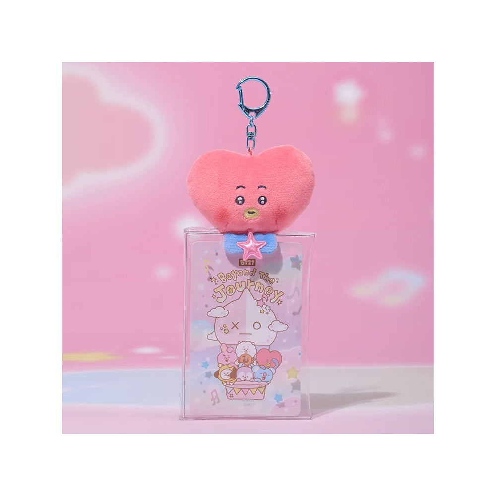 BT21 [Beyond the Journey] Clear Plush Doll Pouch Keyring
