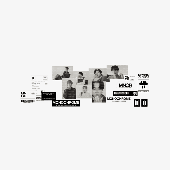 (Pre-Order) BTS [MONOCHROME Pop Up] Sticker Set