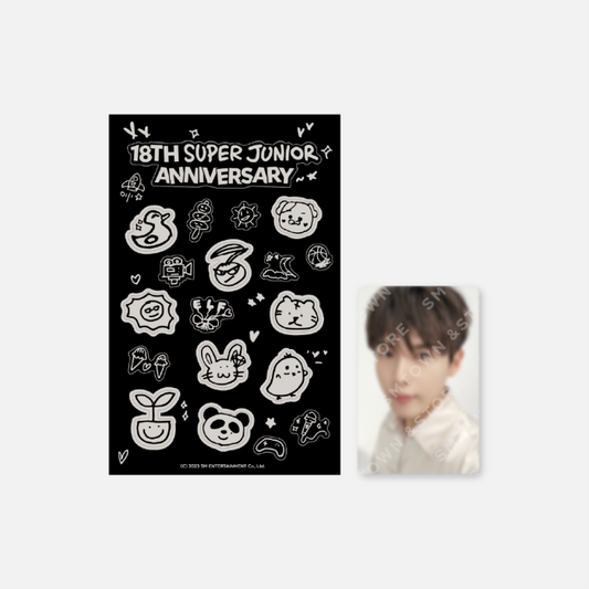SUPER JUNIOR [18th Anniversary] Glow-in-the-Dark Sticker & Photocard Set