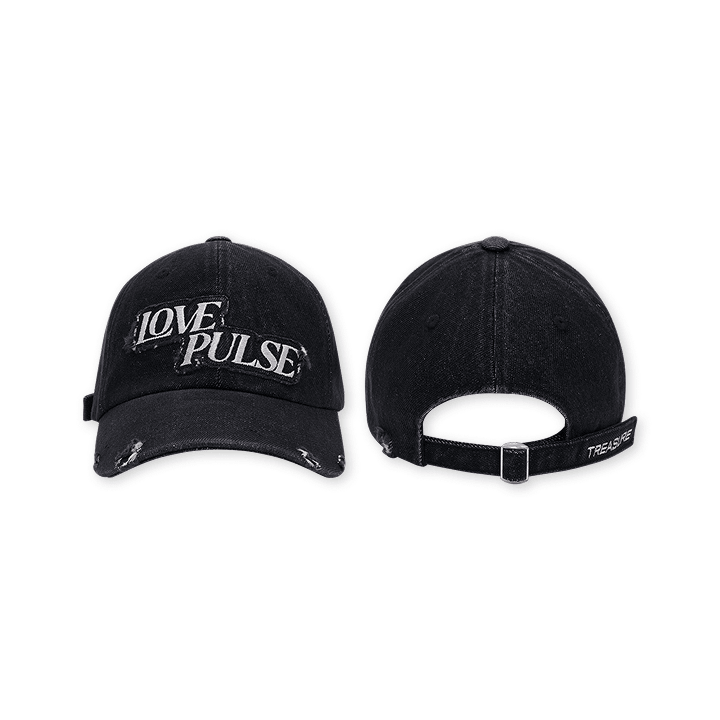 TREASURE [LOVE PULSE] Damaged Applique Ball Cap