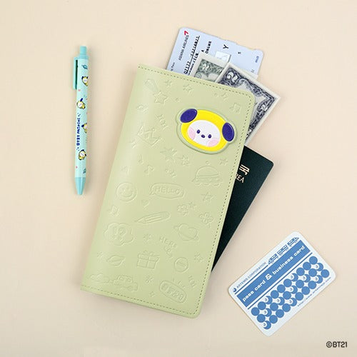 BT21 minini Leather Patch Passport Cover (Large)