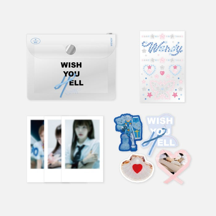 RED VELVET WENDY [Wish You Hell] Cubic Sticker + Polaroid Set