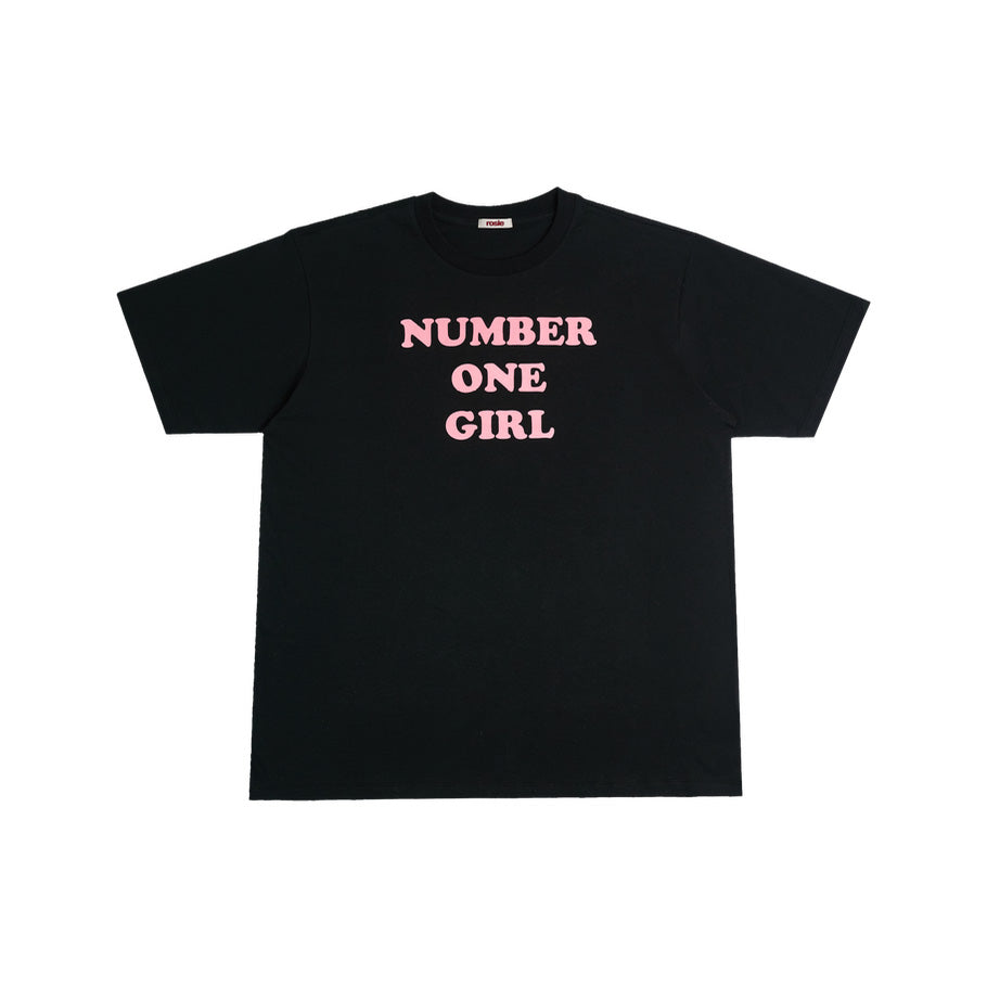 BLACKPINK ROSÉ [one year of rosie] number one girl T-Shirt (Black)