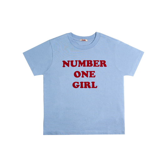 BLACKPINK ROSÉ [one year of rosie] number one girl T-Shirt (Blue)