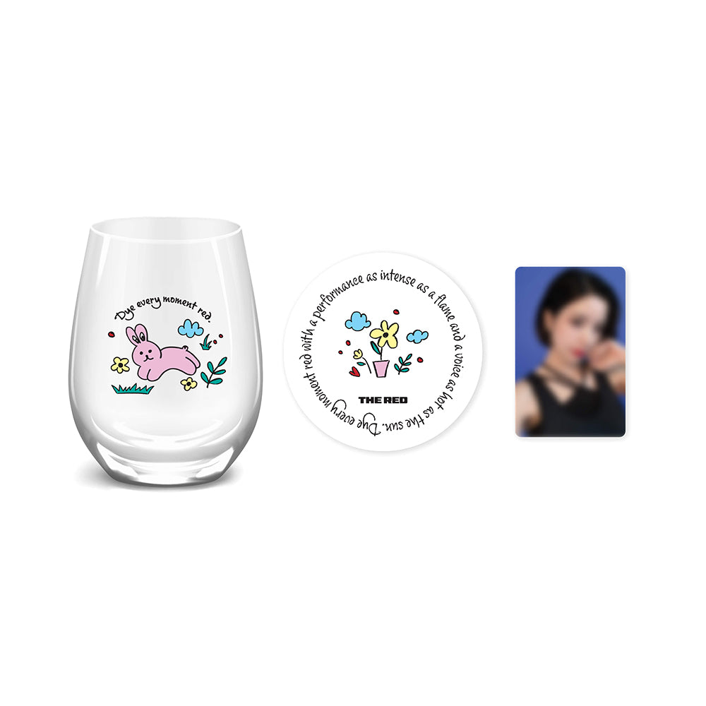 KWON EUN BI [THE RED] Glass Cup & Coaster Set
