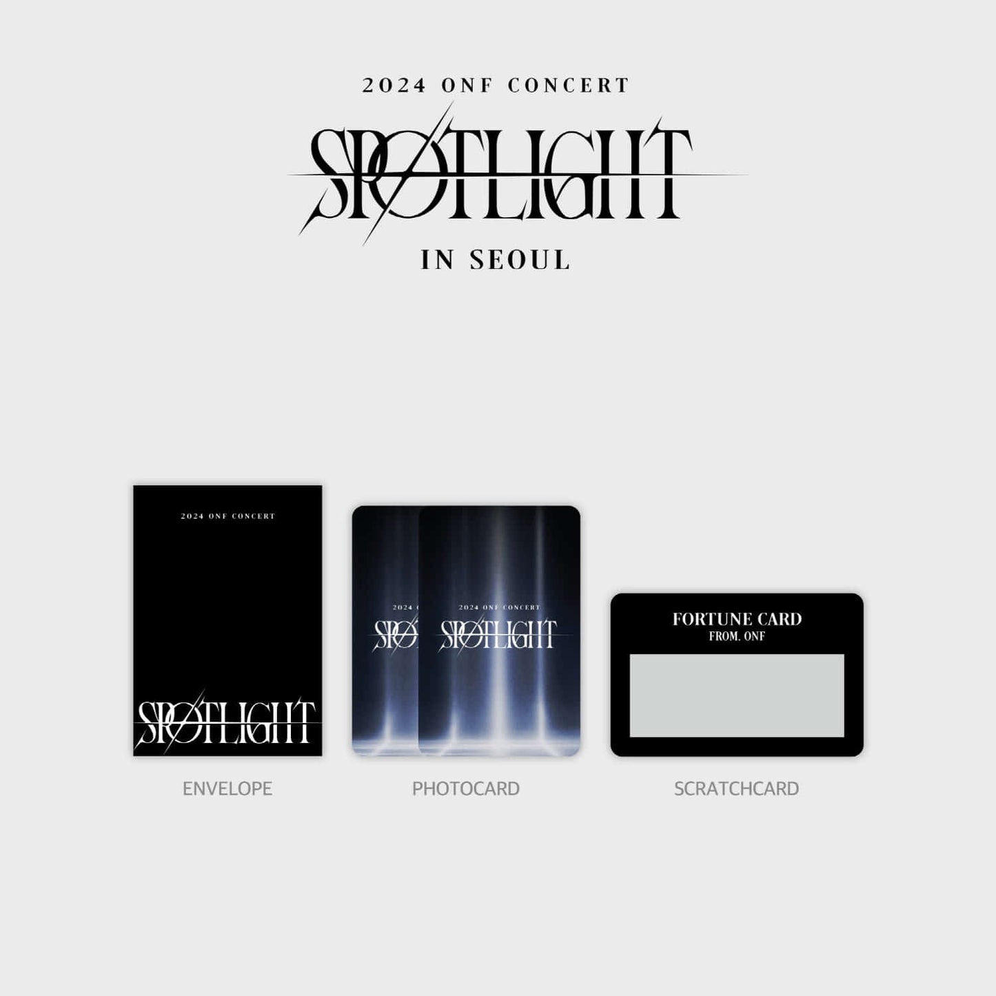 ONF [2024 Concert: SPOTLIGHT] Random Photocard & Scratch Card Set