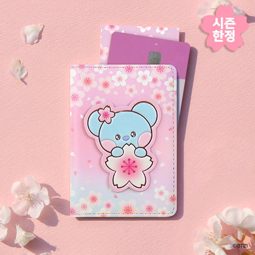 BT21 [Spring Days Cherry Blossom] Leather Patch Card Case