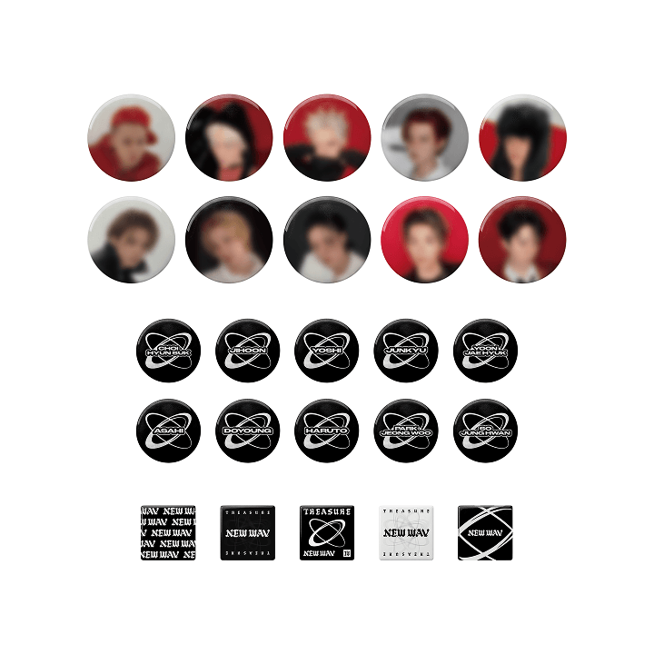 TREASURE [NEWWAV] Pin Button Set
