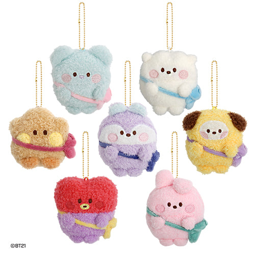 BT21 minini Ponpon Enjoy Plush Keyring