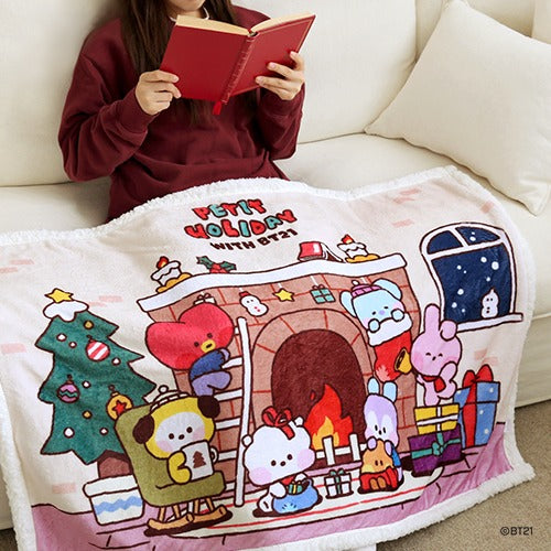 BT21 PETIT HOLIDAY Fleece Blanket