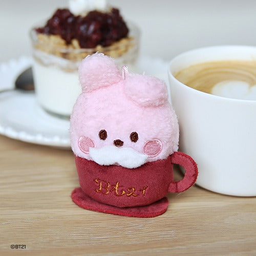 BT21 minini Latte Plush Keyring