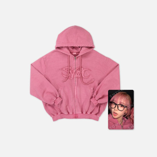 aespa [2024-25 Live Tour : SYNK : PARALLEL LINE Encore] Pink Zip-Up Hoodie Set