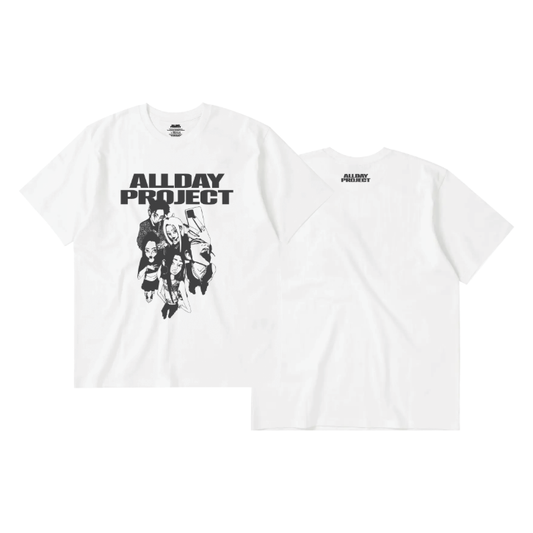 ALLDAY PROJECT [FAMOUS] B&W Cartoon T-Shirt