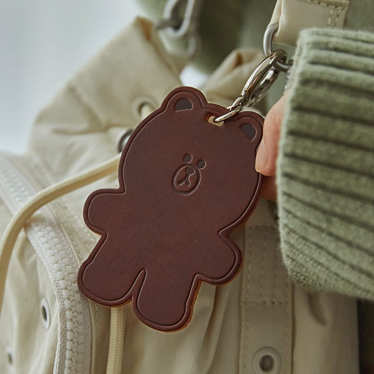 LINE FRIENDS Original Leather Keyring