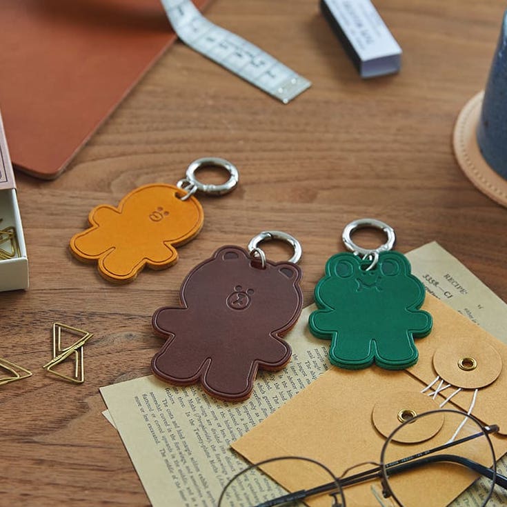 LINE FRIENDS Original Leather Keyring