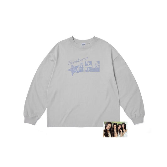 ILLIT [BREAK EVEN] Photo L/S T-Shirt (Gray)