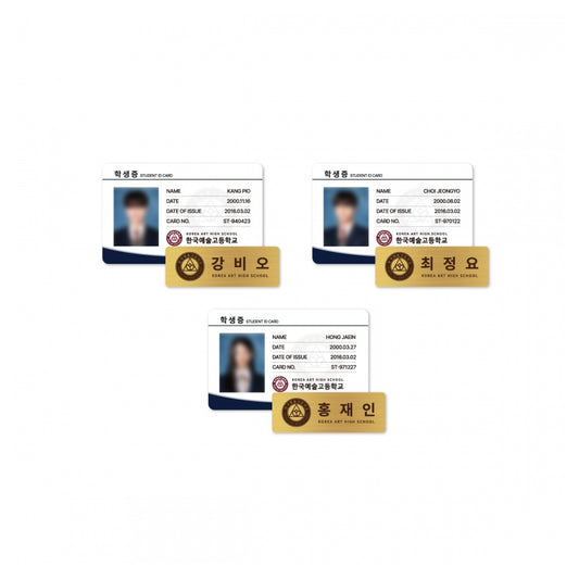 FOUR HANDS [K-Drama Pop Up] Student ID & Name Tag Set