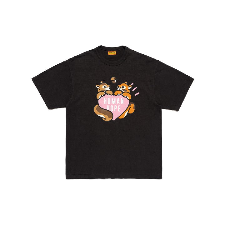 BTS j-hope [HUMAN MADE] Pink Heart Graphic T-Shirt Black